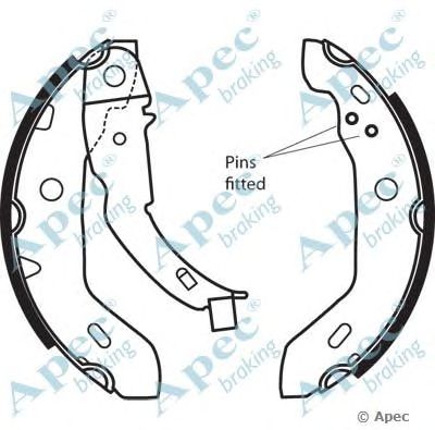 APEC BRAKING shu589 -  Комплект тормозных колодок